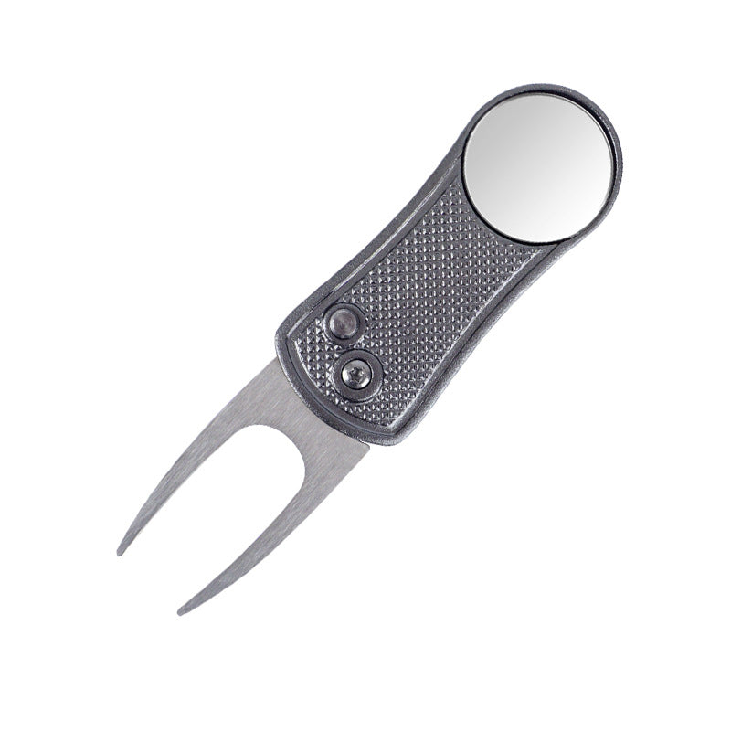 Outil de réparation de vert de golf pliable et aimant a marqueur