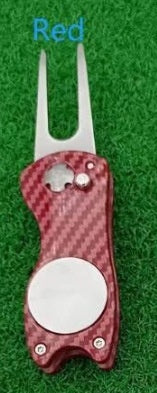 Outil de réparation de divots pliable en fibre de carbone pour greens de golf