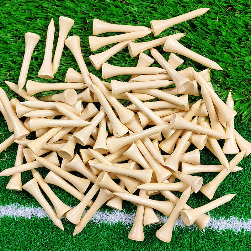 Porte-balles de golf en bois verni