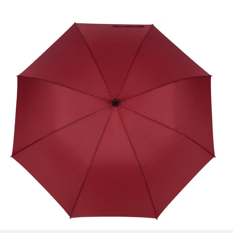 Parapluie de golf automatique à longue poignée et tige droite