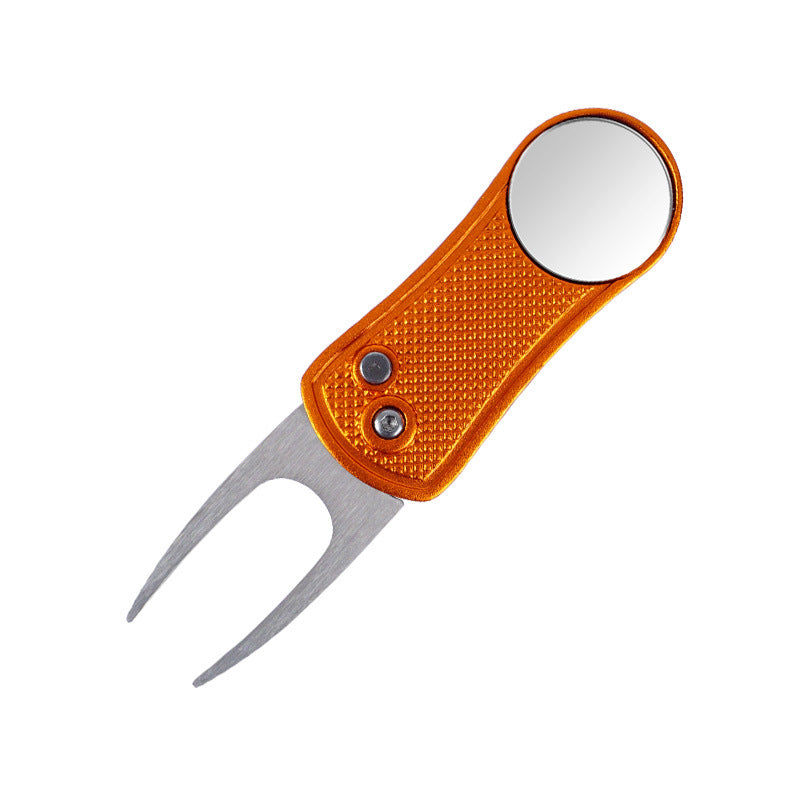 Outil de réparation de vert de golf pliable et aimant a marqueur