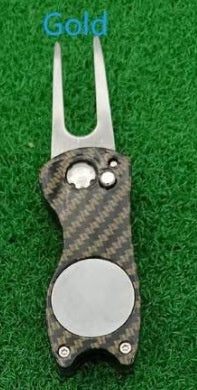 Outil de réparation de divots pliable en fibre de carbone pour greens de golf