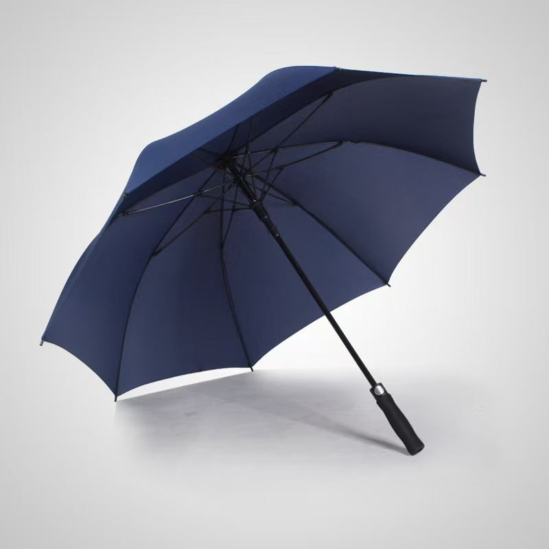 Parapluie de golf automatique à longue poignée et tige droite