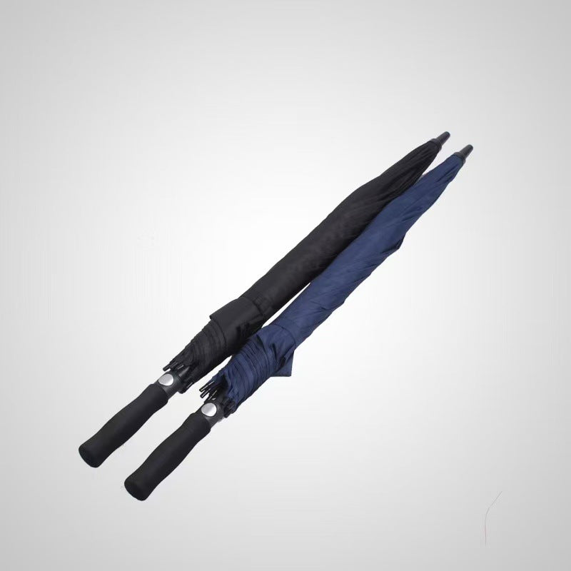 Parapluie de golf automatique à longue poignée et tige droite