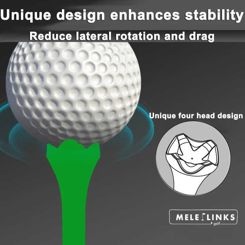 Boîte de 30 tees de golf en plastique, tees de golf à profondeur variable de 83 mm, porte-tees portable avec emballage, accessoires pour golfeurs.