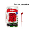Boîte de 30 tees de golf en plastique, tees de golf à profondeur variable de 83 mm, porte-tees portable avec emballage, accessoires pour golfeurs.