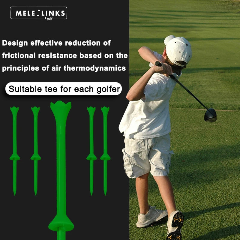 Boîte de 30 tees de golf en plastique, tees de golf à profondeur variable de 83 mm, porte-tees portable avec emballage, accessoires pour golfeurs.