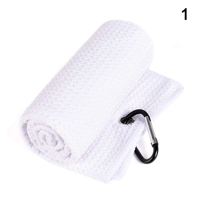 Serviette de golf 30 x 50 cm avec crochet, en microfibre 4 couleurs, accessoire pour golfeurs