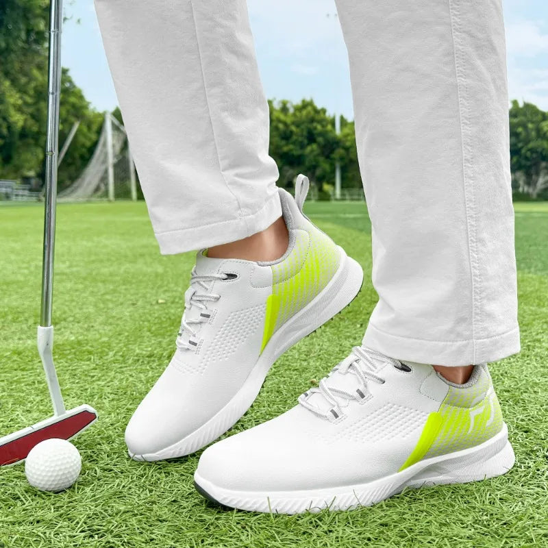 Chaussures de golf , chaussures de sport de luxe  antidérapantes pour l'entraînement au golf