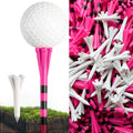 Ensemble de 100 tees de golf en plastique avec système de marquage à 5 pointes : 80 tees pour driver et 20 tees pour fers et hybrides, résistance à faible friction.
