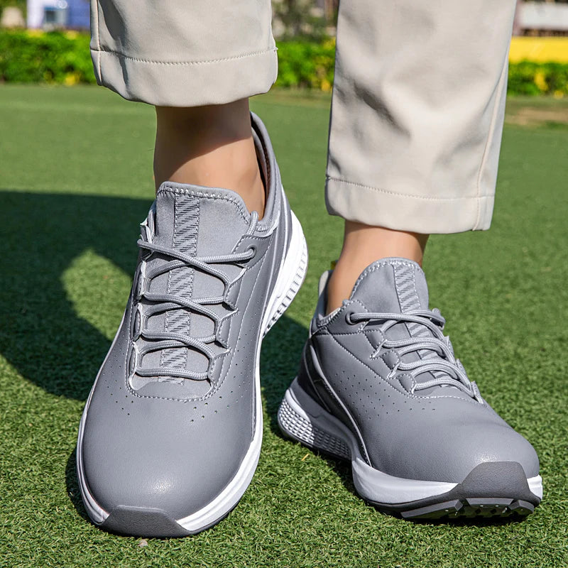 Chaussures de golf pour hommes, imperméables, en cuir de haute qualité, pour la compétition et l'entraînement sur le parcours de golf.