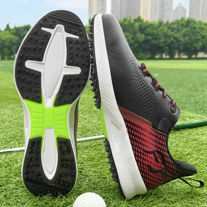 Chaussures de golf , chaussures de sport de luxe  antidérapantes pour l'entraînement au golf