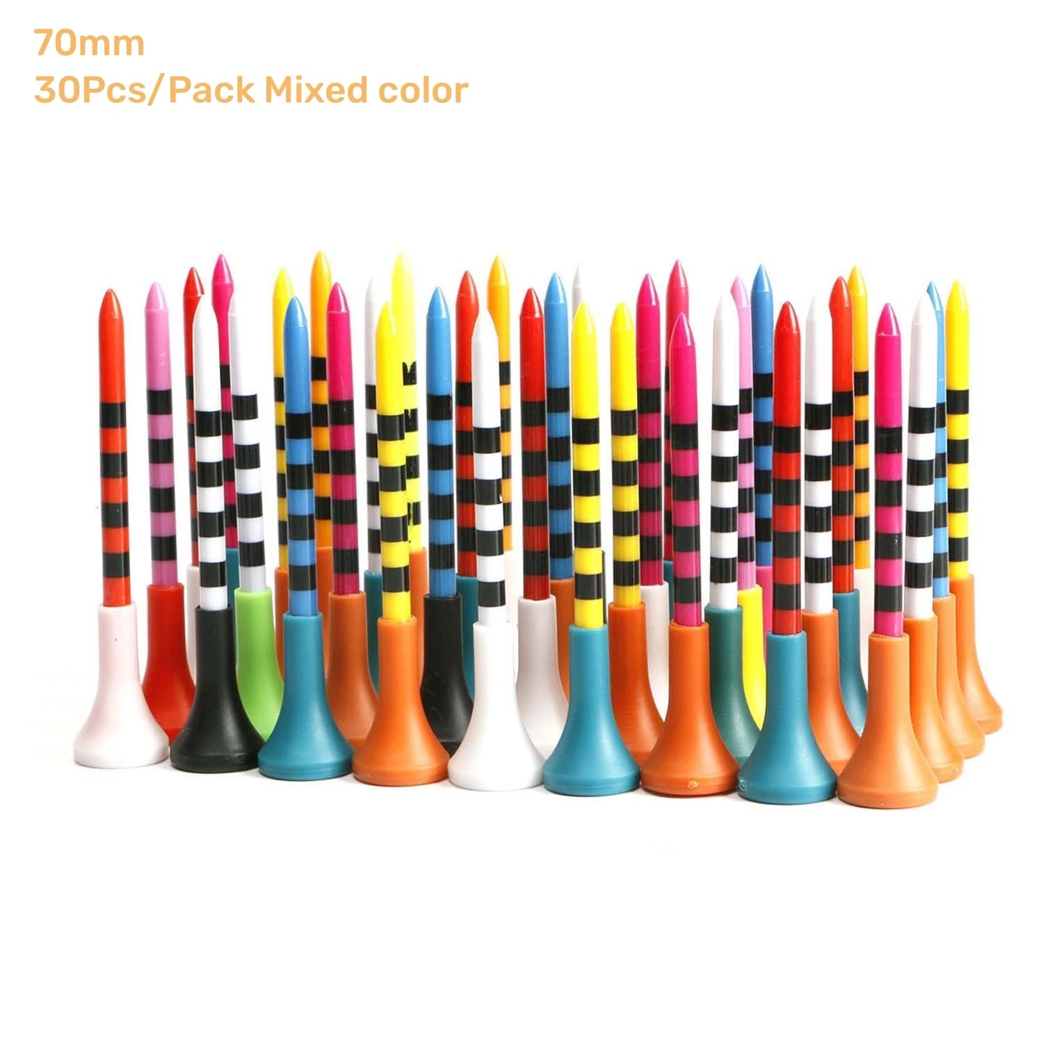 Tee de golf en plastique, revêtement en caoutchouc souple de 70mm ou 83 mm