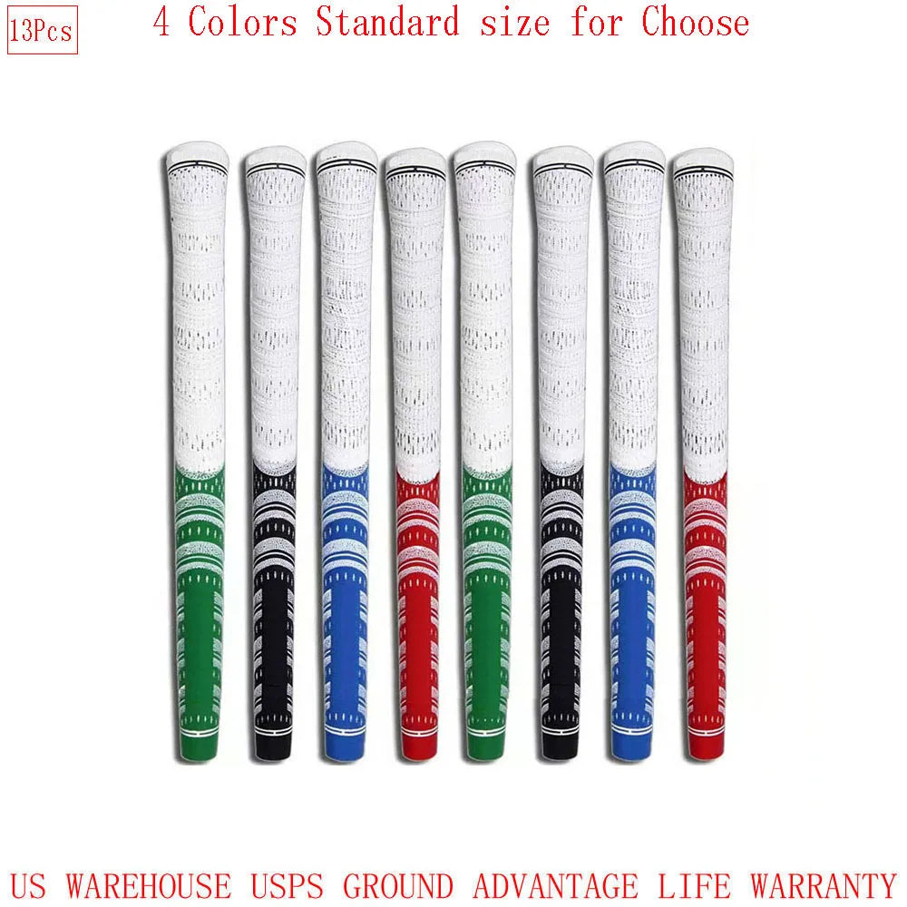 Lot de 13 grips de golf résistants à l'usure, taille unique standard