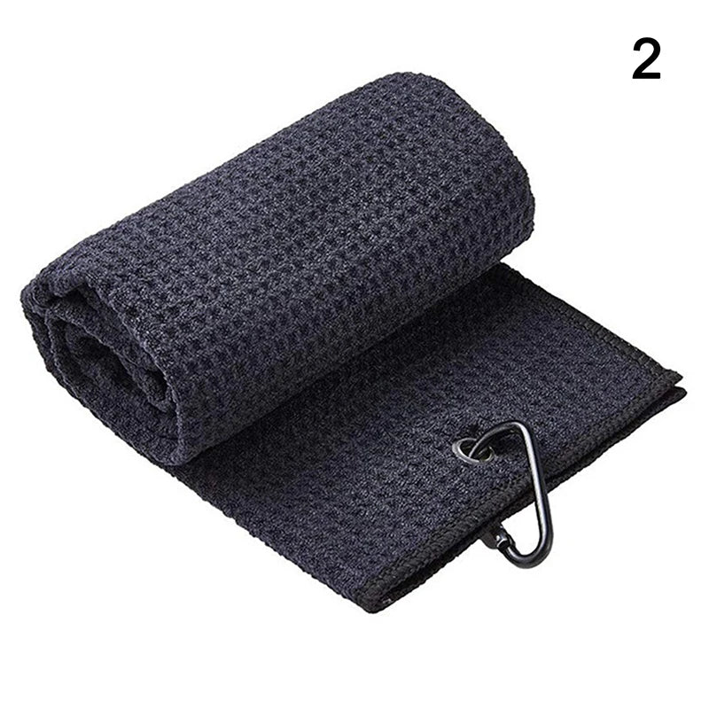 Serviette de golf 30 x 50 cm avec crochet, en microfibre 4 couleurs, accessoire pour golfeurs