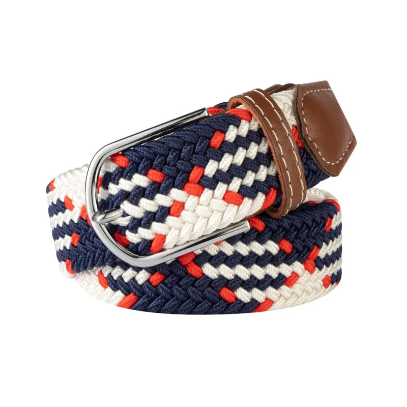 Ceinture unisexe en tissu élastique tressée.