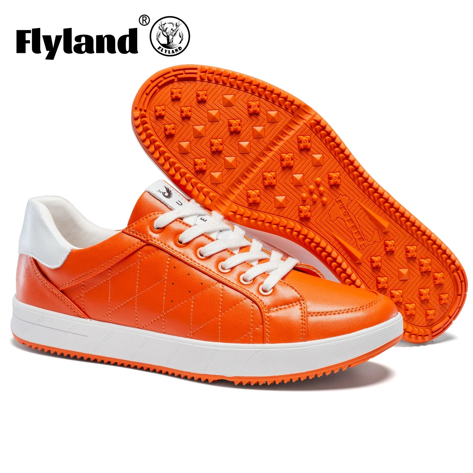 Chaussures de golf professionnelles pour hommes,  antidérapantes en cuir pour l'extérieur,sans crampon