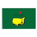 Drapeau de golf Masters en polyester 3x5 pieds et 2x3 pieds, drapeau décoratif pour intérieur et extérieur
