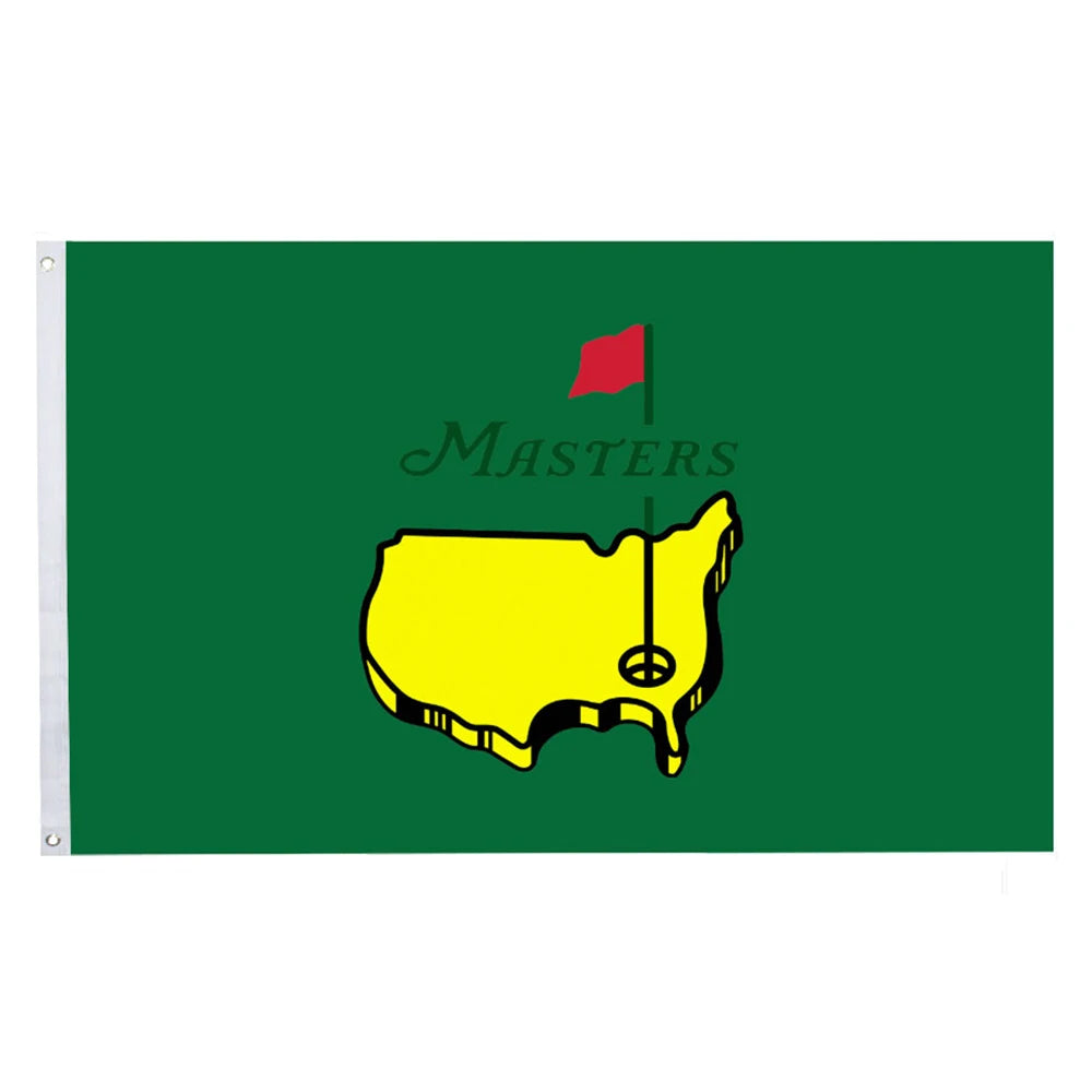 Drapeau de golf Masters en polyester 3x5 pieds et 2x3 pieds, drapeau décoratif pour intérieur et extérieur