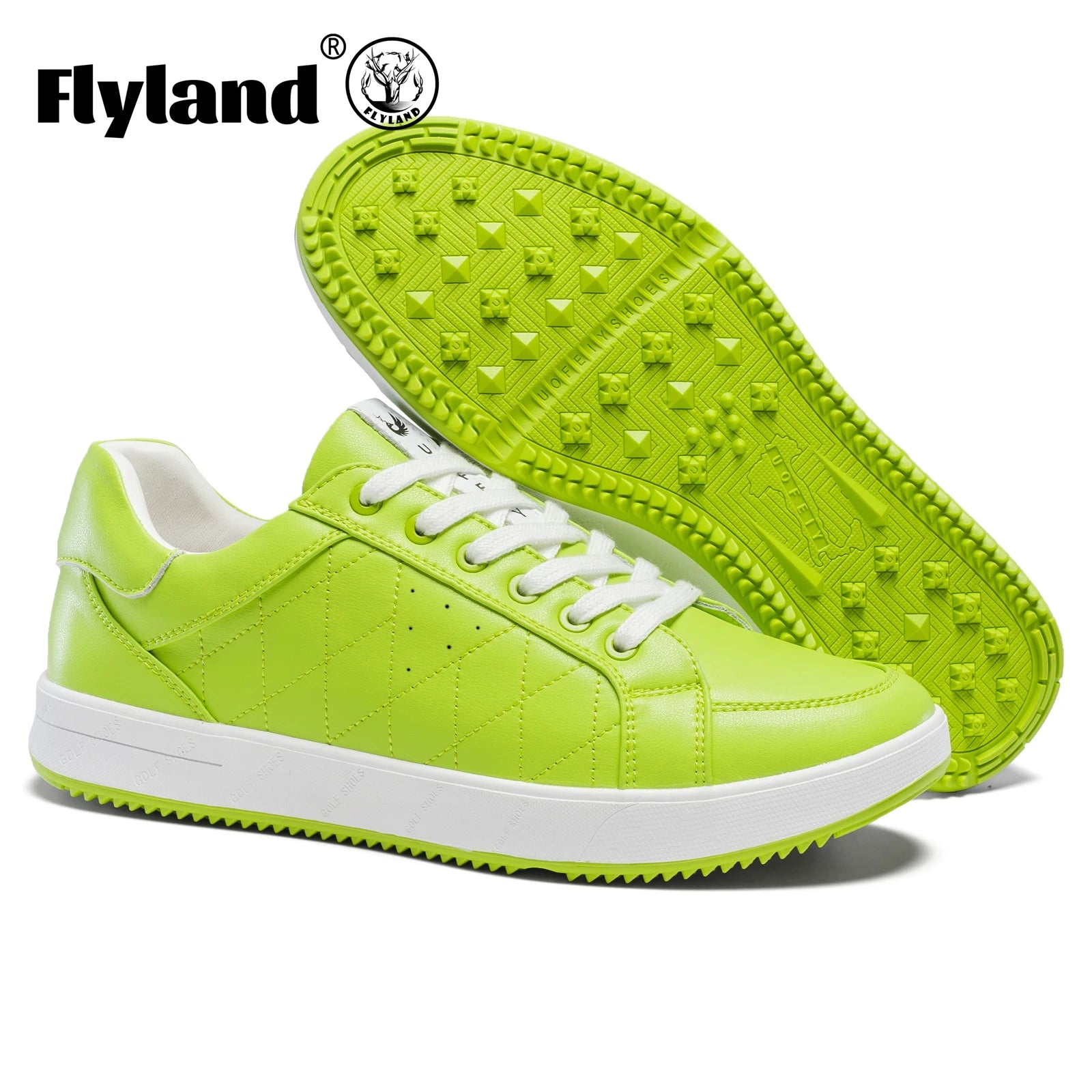 Chaussures de golf professionnelles pour hommes,  antidérapantes en cuir pour l'extérieur,sans crampon