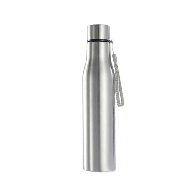 Bouteille d'eau de sport en acier inoxydable.