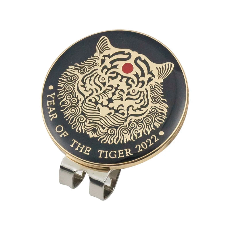 1 pince magnétique pour casquette de golf avec aimant et marque-balle amovible en métal. Différents styles disponibles.