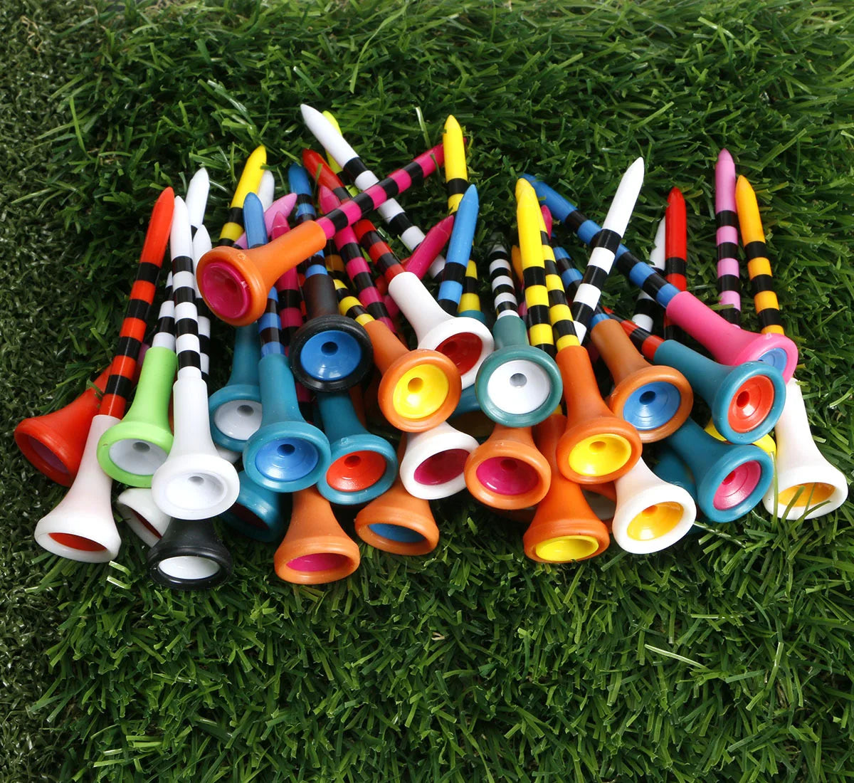 Tee de golf en plastique, revêtement en caoutchouc souple de 70mm ou 83 mm