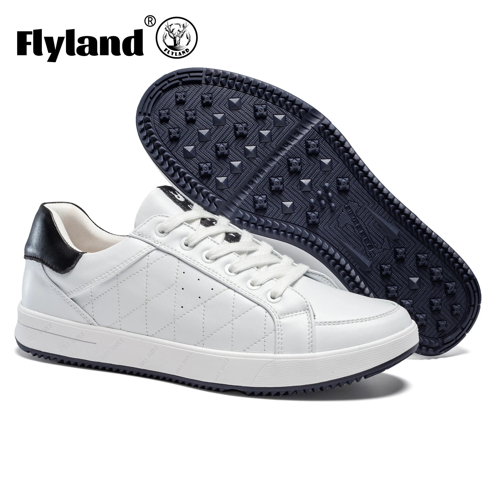 Chaussures de golf professionnelles pour hommes,  antidérapantes en cuir pour l'extérieur,sans crampon