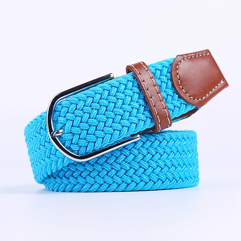 Ceinture unisexe en tissu élastique tressée.
