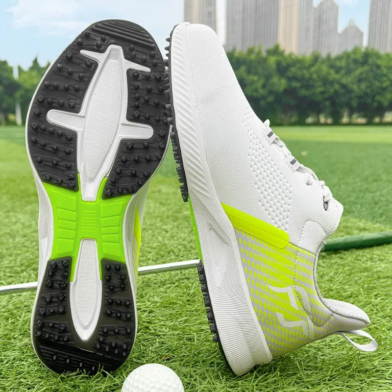 Chaussures de golf , chaussures de sport de luxe  antidérapantes pour l'entraînement au golf