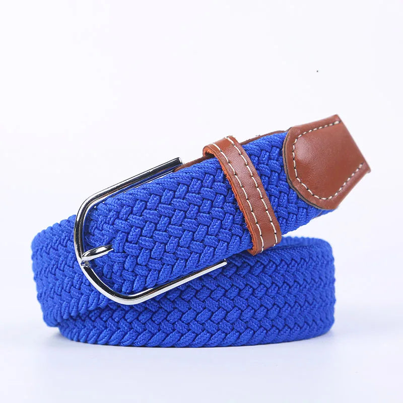 Ceinture unisexe en tissu élastique tressée.