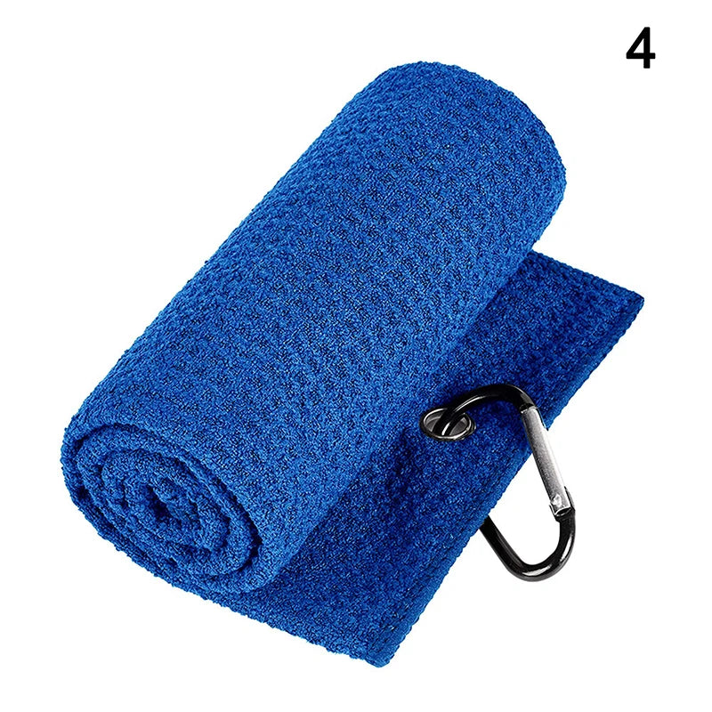 Serviette de golf 30 x 50 cm avec crochet, en microfibre 4 couleurs, accessoire pour golfeurs