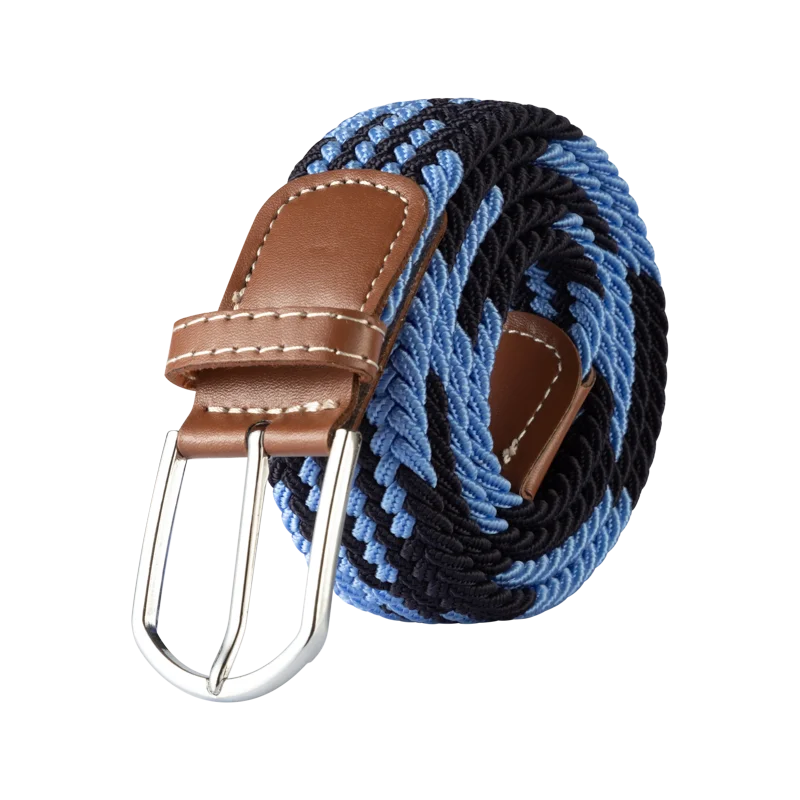 Ceinture unisexe en tissu élastique tressée.
