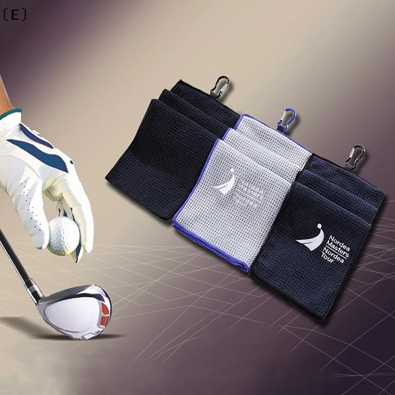 Serviette de golf 30 x 50 cm avec crochet, en microfibre 4 couleurs, accessoire pour golfeurs