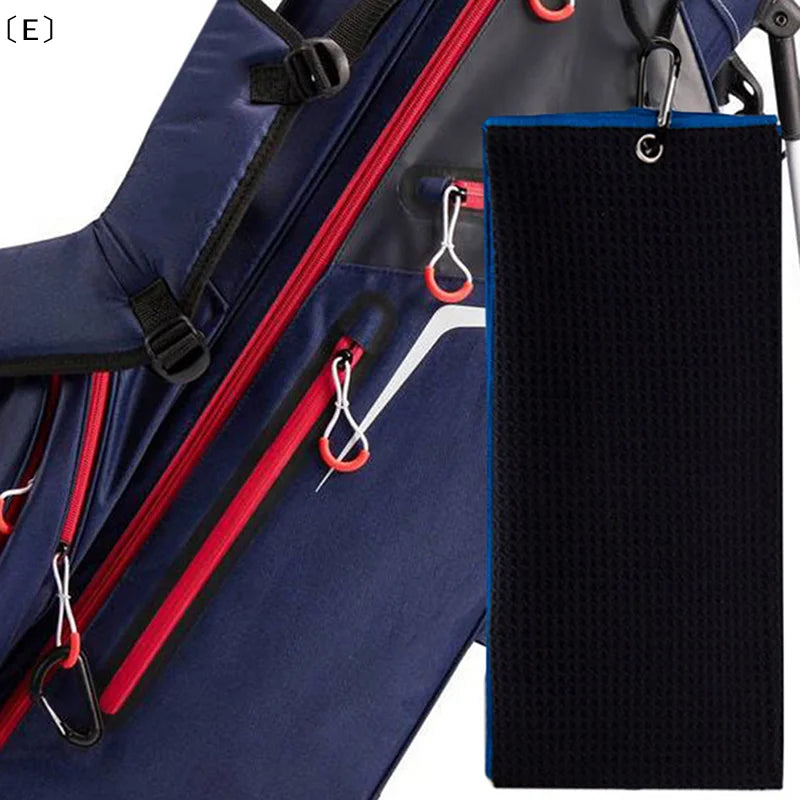 Serviette de golf 30 x 50 cm avec crochet, en microfibre 4 couleurs, accessoire pour golfeurs
