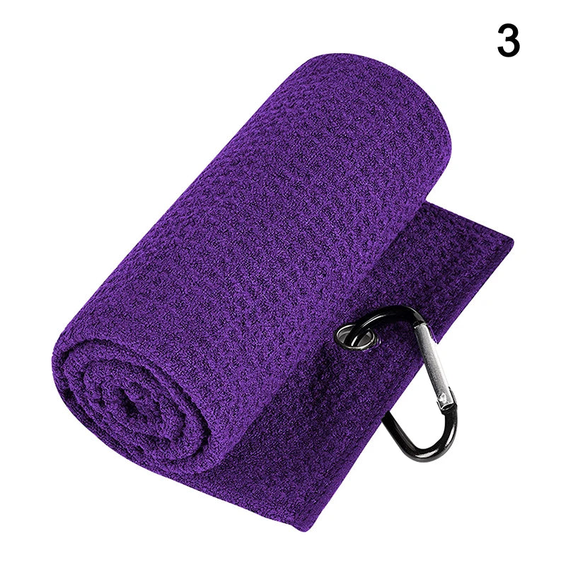 Serviette de golf 30 x 50 cm avec crochet, en microfibre 4 couleurs, accessoire pour golfeurs