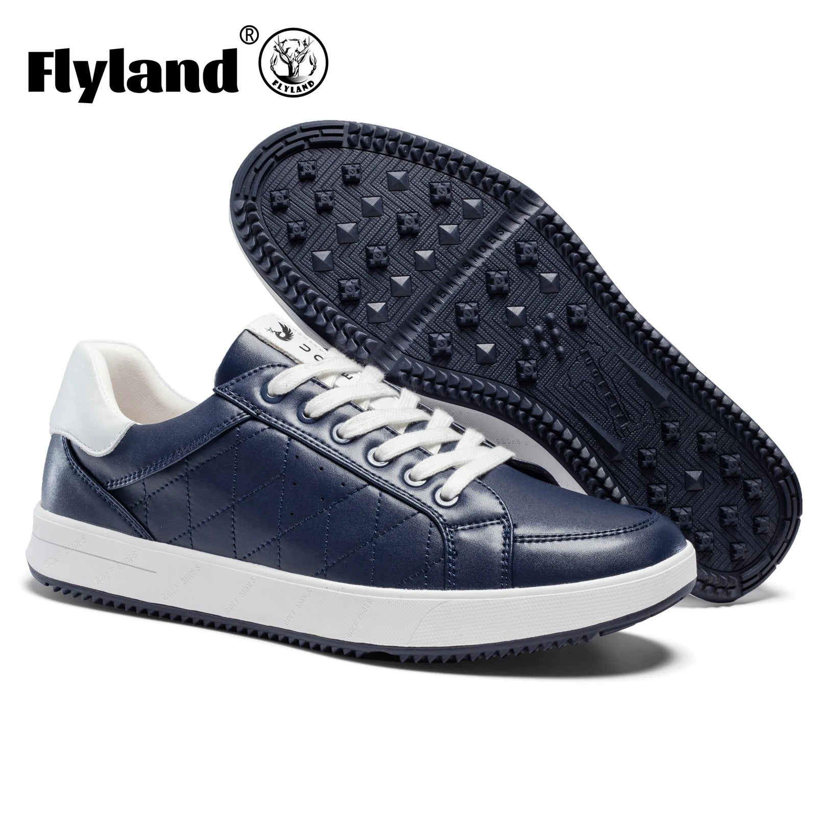 Chaussures de golf professionnelles pour hommes,  antidérapantes en cuir pour l'extérieur,sans crampon