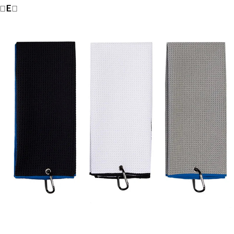 Serviette de golf 30 x 50 cm avec crochet, en microfibre 4 couleurs, accessoire pour golfeurs