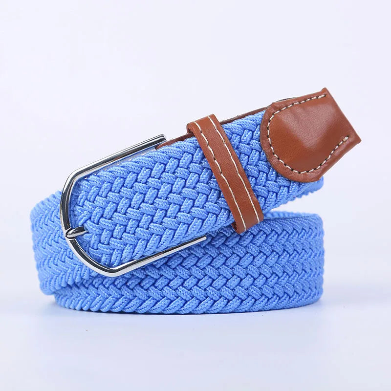Ceinture unisexe en tissu élastique tressée.