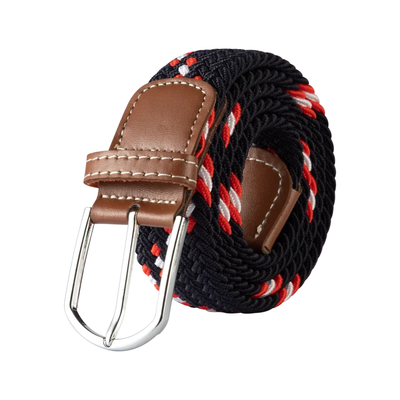 Ceinture unisexe en tissu élastique tressée.