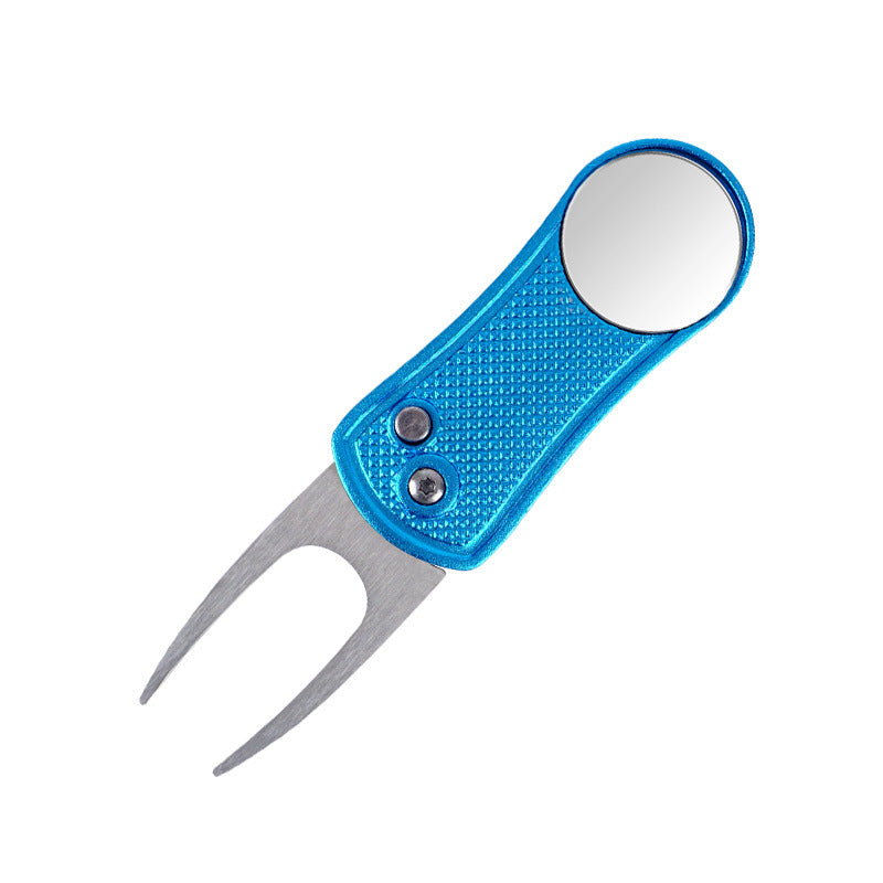 Outil de réparation de vert de golf pliable et aimant a marqueur