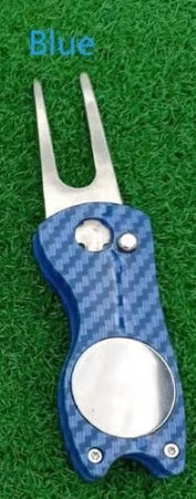 Outil de réparation de divots pliable en fibre de carbone pour greens de golf