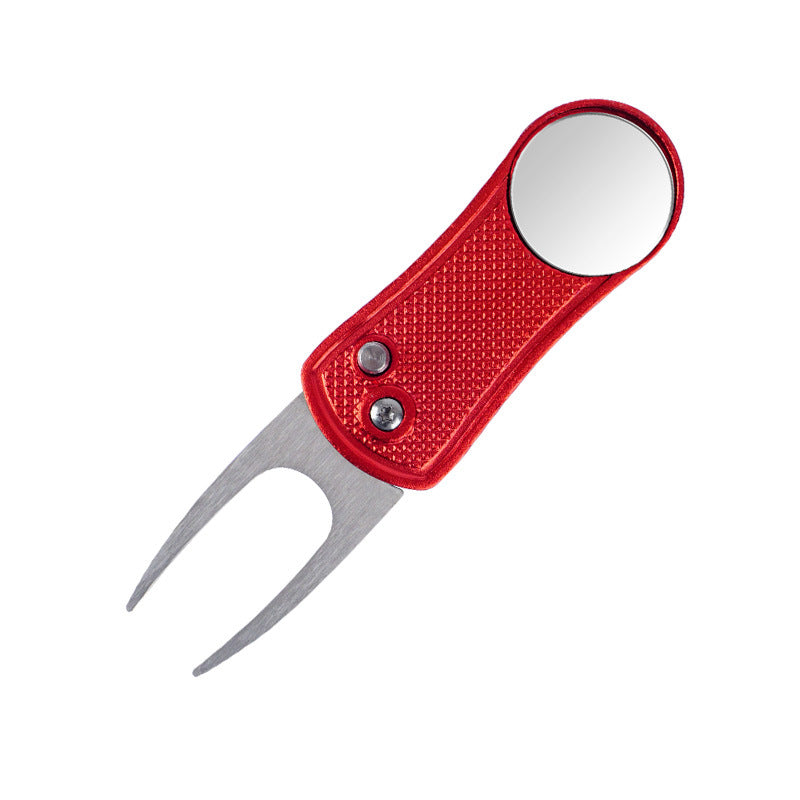 Outil de réparation de vert de golf pliable et aimant a marqueur